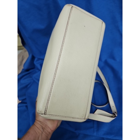 Kate Spade Alessa Wellesley Leather Crossbody Satchel EUC Cream Ivory Off-White - Picture 6 of 12